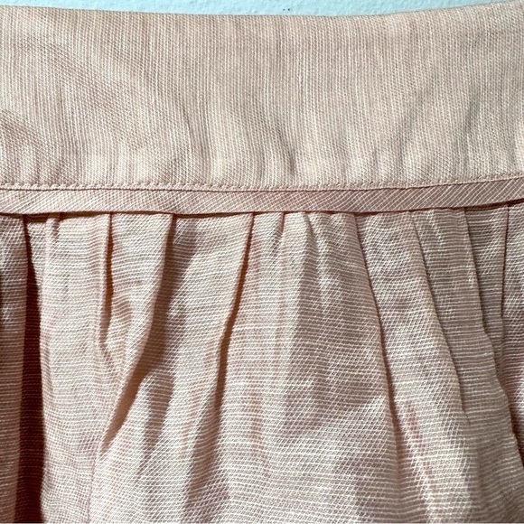 NWT LOFT Peach Linen Blend Mini Skirt Pockets Women’s Size 4 Spring Romantic - Picture 3 of 9